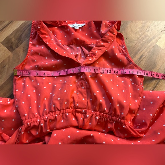 Larry Levine Pink and White Polka Dot Kids Dress - Picture 4 of 7